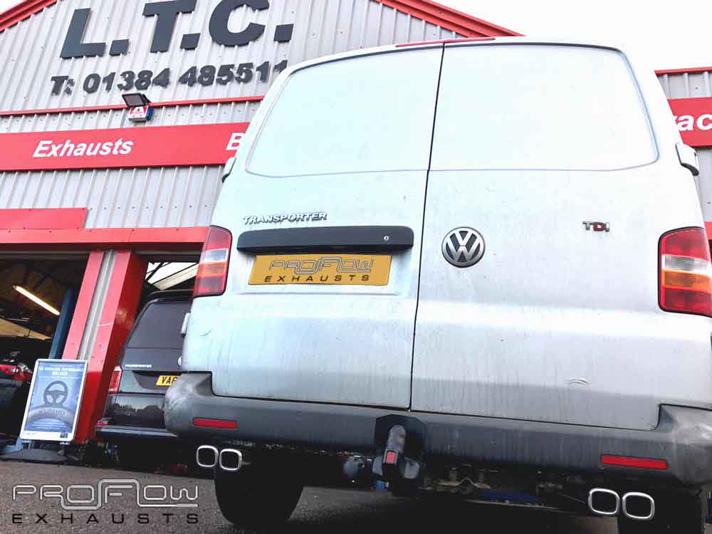 VW Transporter T5 With Proflow Exhausts Mid And Rear Stainless Steel Exhaust (1)