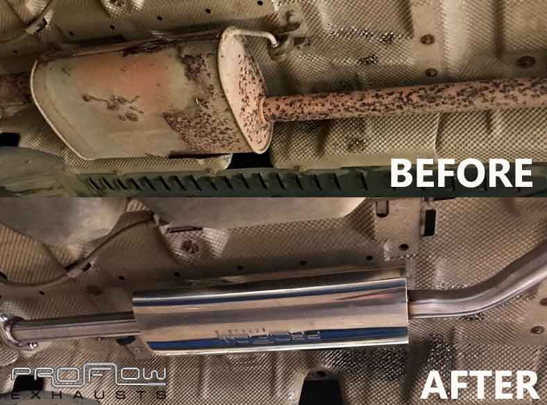 VW Transporter T5 With Proflow Exhausts Mid And Rear Stainless Steel