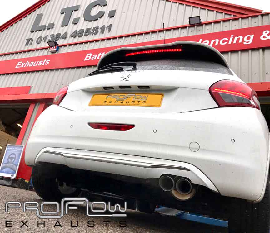 Peugeot 208 Back With Twin Tail Pipe Proflow Exhaust Custom Stainless Steel (1)