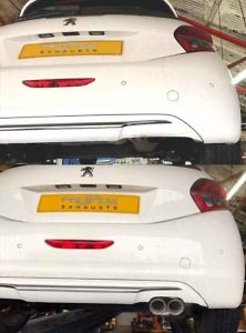 Peugeot 208 Back With Twin Tail Pipe Proflow Exhaust Custom Stainless Steel (6)