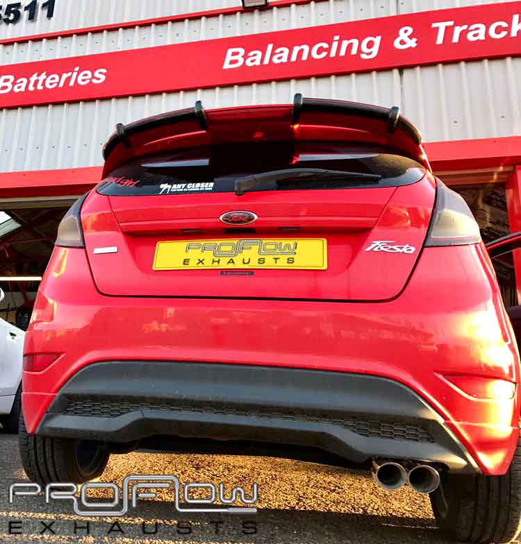 Ford Fiesta Stainless Steel Back Box Delete With Twin Tailpipe Proflow Custom Exhausts (2)