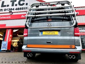 Proflow Stainless Steel Exhaust Middle And Rear Fitted To VW Transporter T5 Van