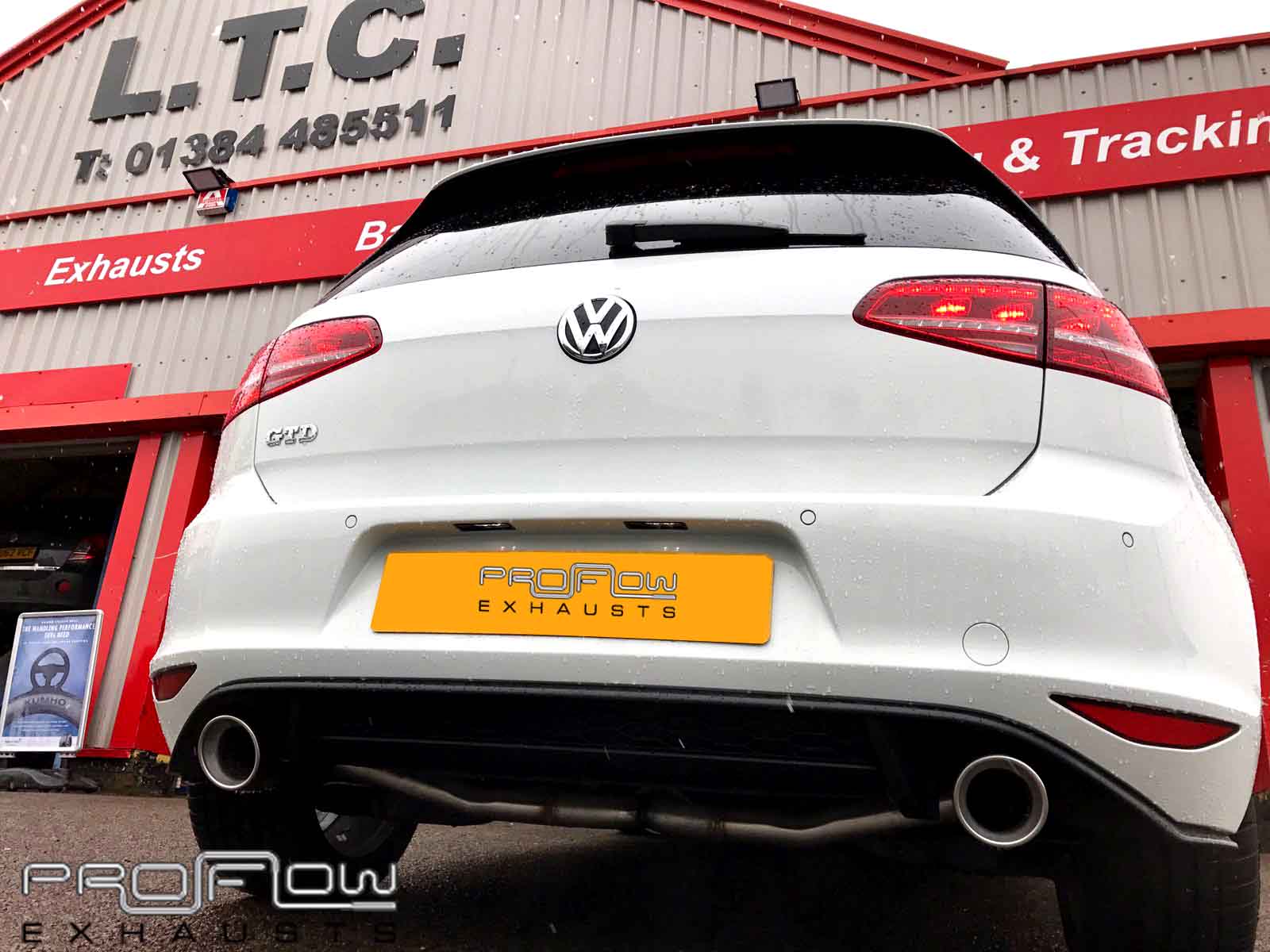 VW Golf Fitted With Stainless Steel Dual With Exit With Single Tailpipes Proflow Exhausts (1) Copy