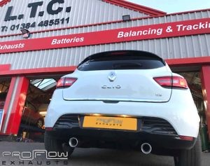 Renault Clio Stainless Steel Dual Rear Single Tip Tailpipe Proflow Exhausts (1)
