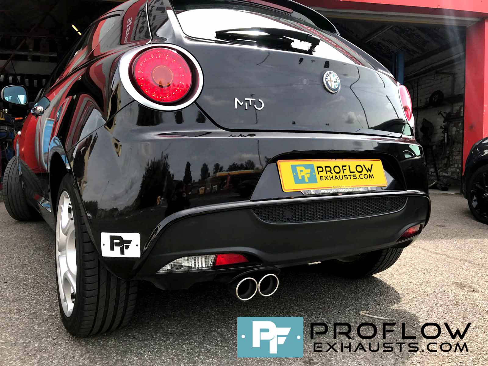 Alfa Mito Proflow Exhausts Custom Back Box and Twin