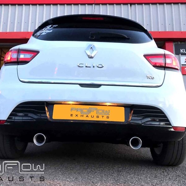 Renault Clio Fitted With Daul Rear Sinlge Tip Stainless Steel Exhaust Proflow Exhausts (4)