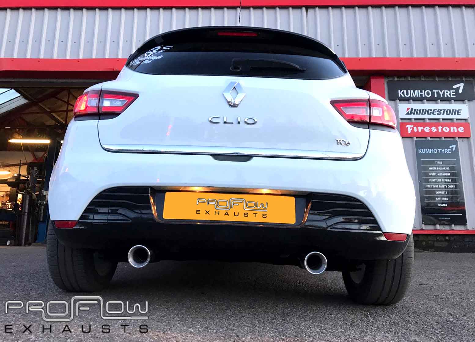 Renault Clio Fitted With Daul Rear Sinlge Tip Stainless Steel Exhaust Proflow Exhausts (4)