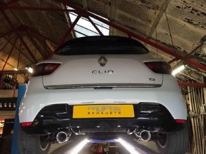 Renault Clio Fitted With Daul Rear Sinlge Tip Stainless Steel Exhaust Proflow Exhausts (5)