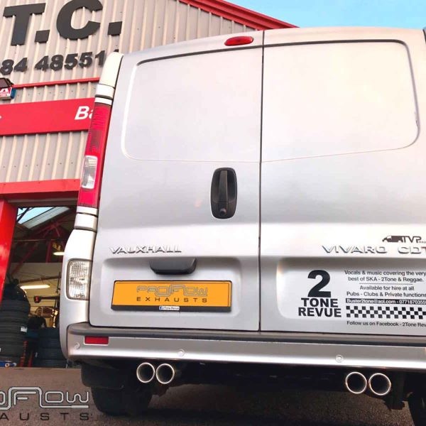 Vauxhall Vivro Fitted With Proflow Exhausts Stainless Steel Pipe Work Dual Twin Exhaust Tailpipes (1)
