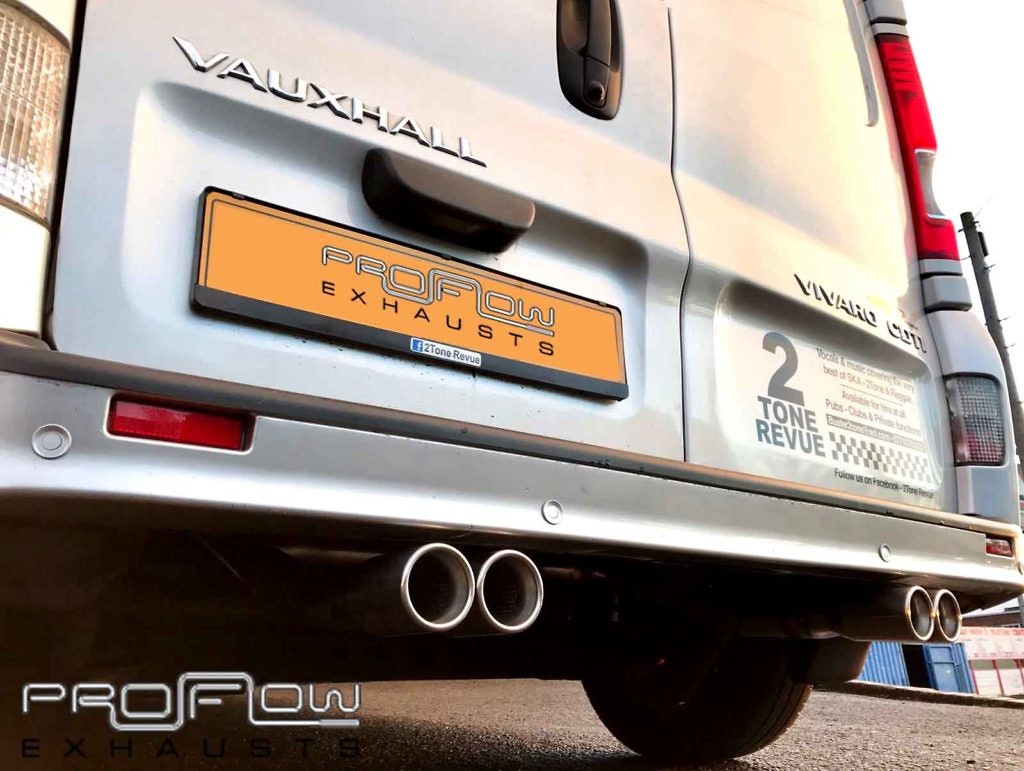 Vauxhall Vivaro fitted with Proflow Exhausts Stainless Steel Dual Twin