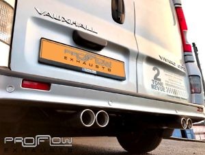 Vauxhall Vivro Fitted With Proflow Exhausts Stainless Steel Pipe Work Dual Twin Exhaust Tailpipes (2)