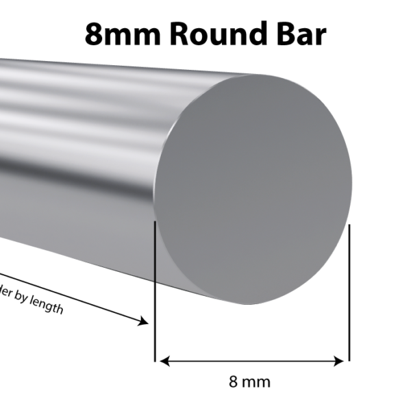 Proflow Exhausts Stainless Steel Round Bar 8mm 304 grade