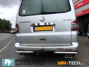VW Transporter T5 Van Fitted With Stainless Steel Middle And Rear Exhaust System (1)