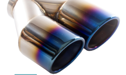 Proflow Exhausts Stainless Steel Twin Round Tailpipe Burnt Tip TX200