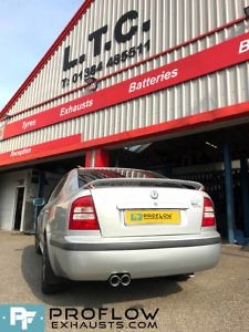 Skoda Octavia With Stainless Steel Back Box And Twin Tail Pipe Proflow Exhausts (4)
