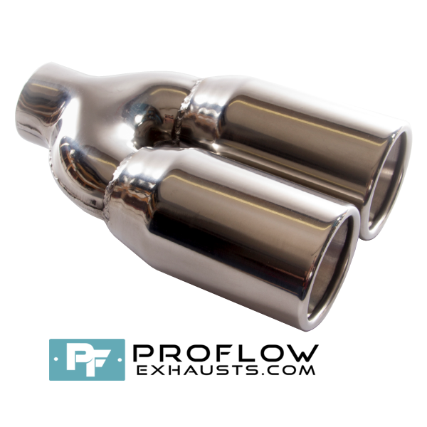 Proflow Exhausts Stainless Steel Twin Round Tailpipe TX004