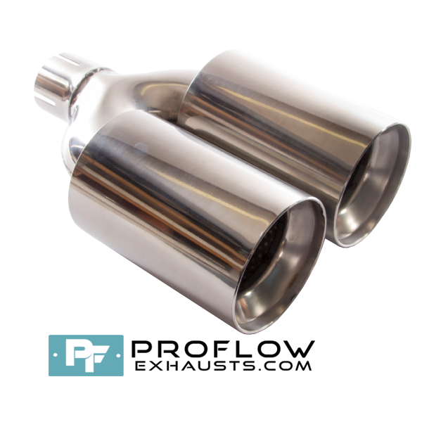 Proflow Exhausts Stainless Steel Twin Round Tailpipe TX005