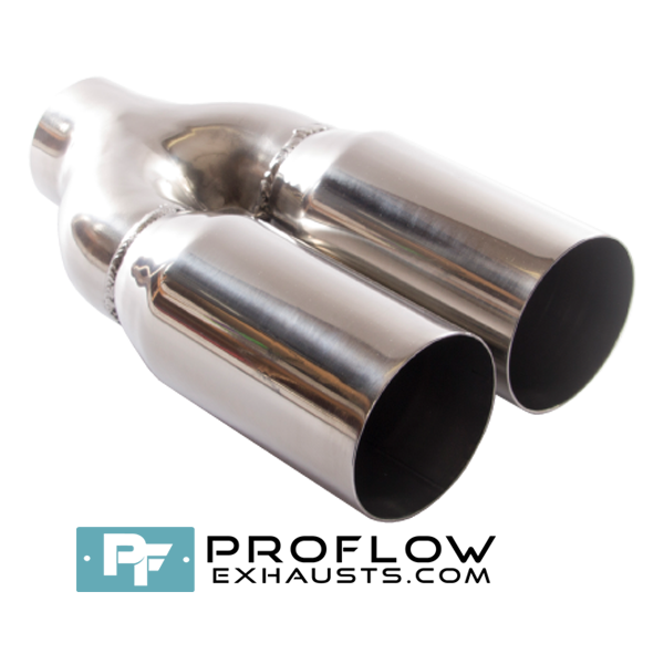 Proflow Exhausts Stainless Steel Twin Round Tailpipe TX029
