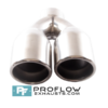 Proflow Exhausts Stainless Steel Twin Staggered Round Tailpipe TX036L/R