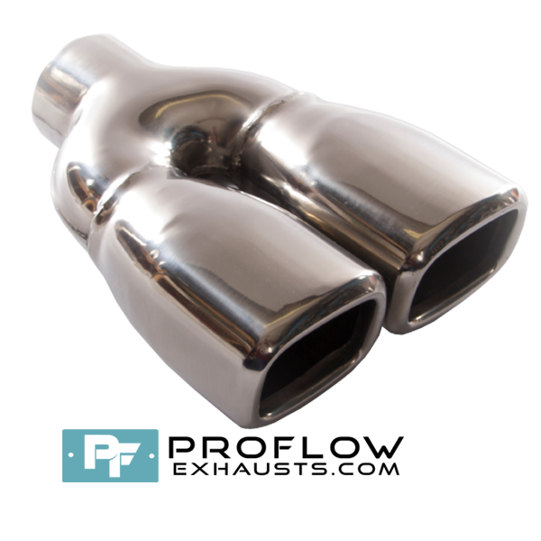 Proflow Exhausts Stainless Steel Twin Square Tailpipe TX046