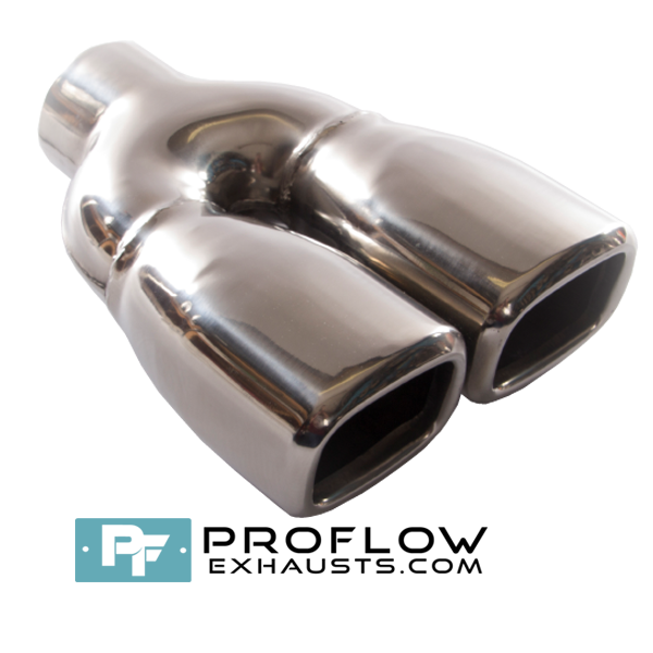 Proflow Exhausts Stainless Steel Twin Square Tailpipe TX046