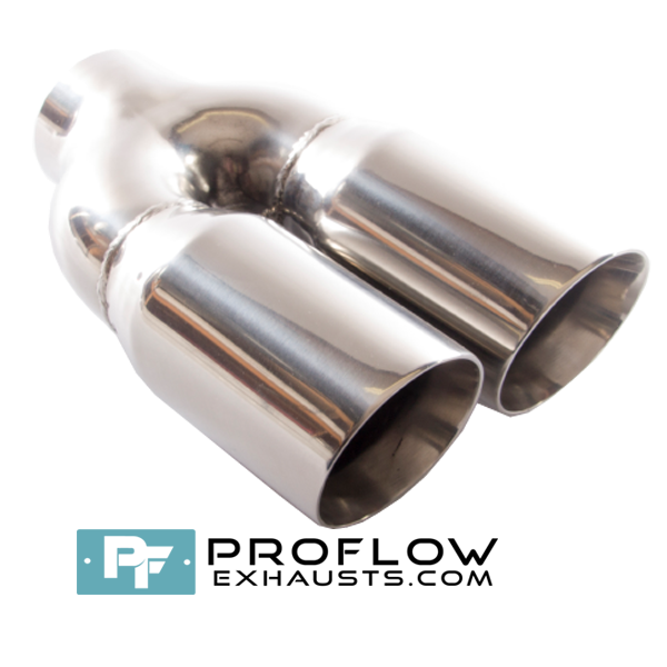 Proflow Exhausts Stainless Steel Twin Round Tailpipe TX048