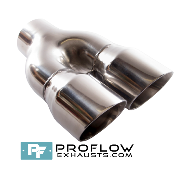 Proflow Exhausts Stainless Steel Twin Round Tailpipe TX081