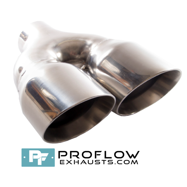 Proflow Exhausts Stainless Steel Twin Round Tailpipe TX082