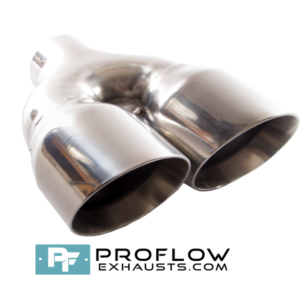 Proflow Exhausts Stainless Steel Twin Round Tailpipe TX082