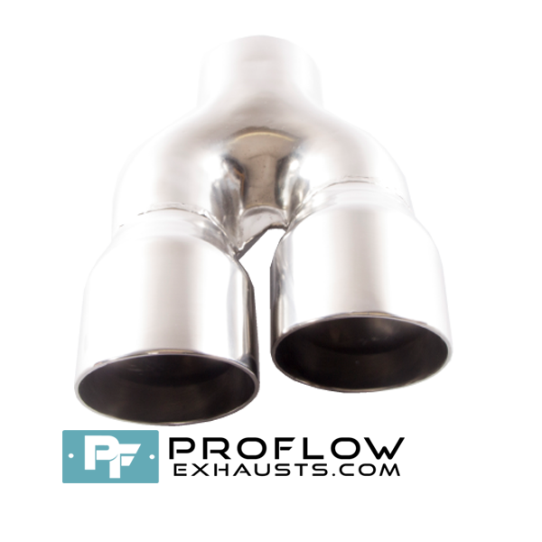 Tx084L-2 Proflow Exhausts Stainless Steel Twin Staggered Round Tailpipe TX084L/R