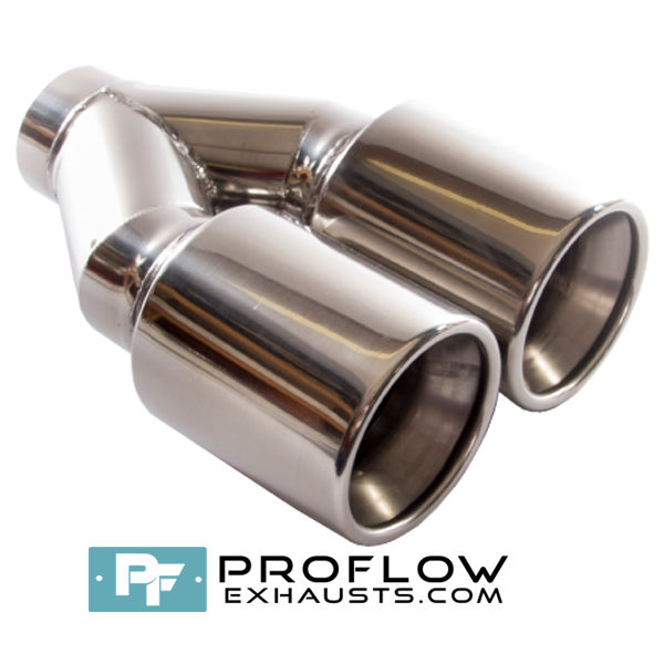 Proflow Exhausts Stainless Steel Twin Round Tailpipe TX090
