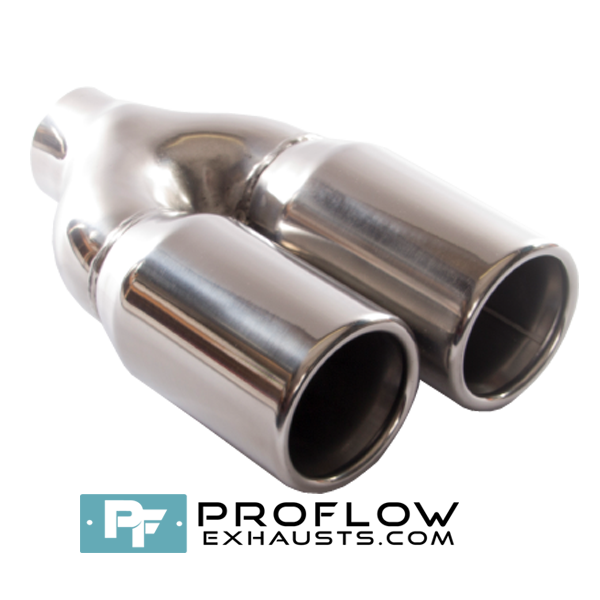 Proflow Exhausts Twin Staggered Round Tailpipe TX106-5