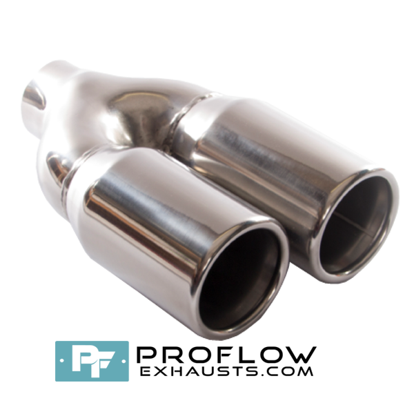 Proflow Exhausts Twin Staggered Round Tailpipe TX106-5