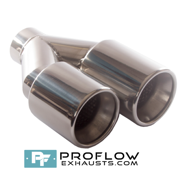 Proflow Exhausts Twin Staggered Round Tailpipe (TX163)