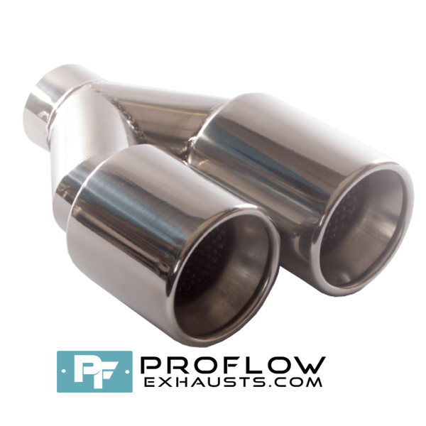 Proflow Exhausts Twin Staggered Round Tailpipe (TX163)