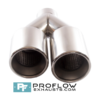Proflow Exhausts Twin Staggered Round Tailpipe (TX163)