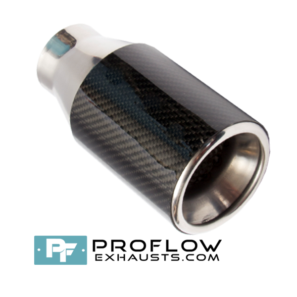 Proflow Exhausts Tailpipe Round Carbon (TX170)