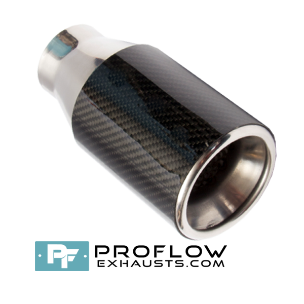 Proflow Exhausts Tailpipe Round Carbon (TX170)