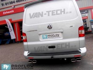 Vw Transporter T5 Fitted With Proflow Exhausts Back Box And Dual Twin Tailpipes (1)
