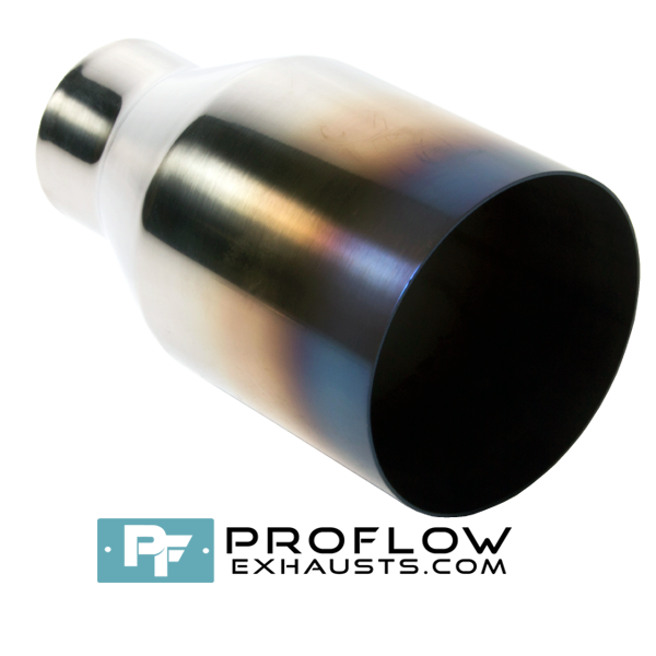 Proflow Exhausts Stainless Steel Tailpipe Burnt Tip Round TX012