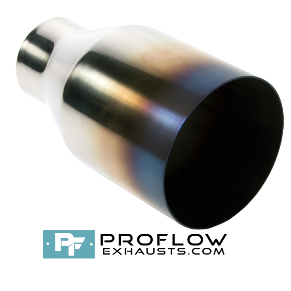 Proflow Exhausts Stainless Steel Tailpipe Burnt Tip Round TX012