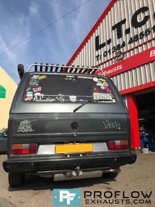 VW Volkswagen T25 Fitted With A Proflow Exhausts Complete Custom Built Stainless Steel System (2)