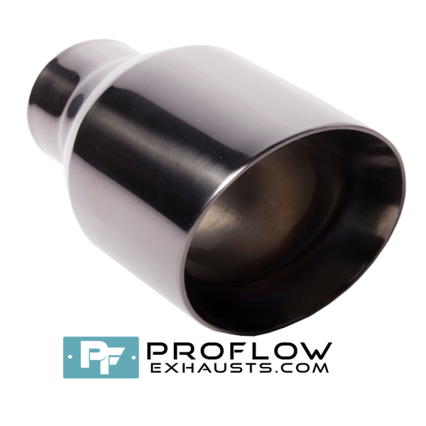 Proflow Exhausts Stainless Steel Black Nickel Tailpipe Round TX026-B