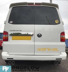 VW T5 fitted with a Proflow Stainless Steel Custom Exhaust