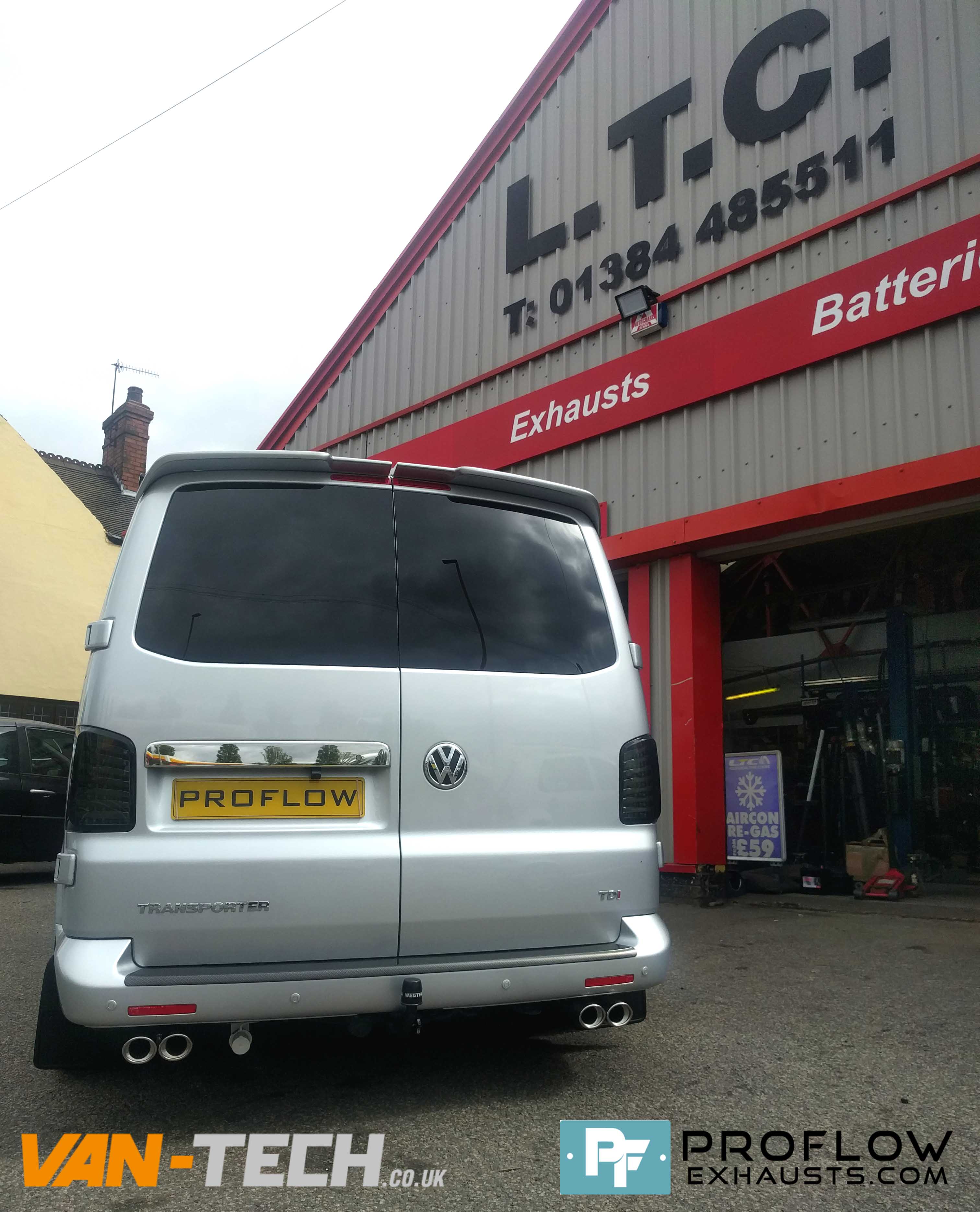 VW T5 fitted with Proflow Custom Stainless Steel Exhaust