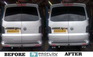 Vw Transporter T5.1 Fitted With Proflow Exhausts Van Tech Middle And Dual Rear Stainless Steel Exhaust System (8)