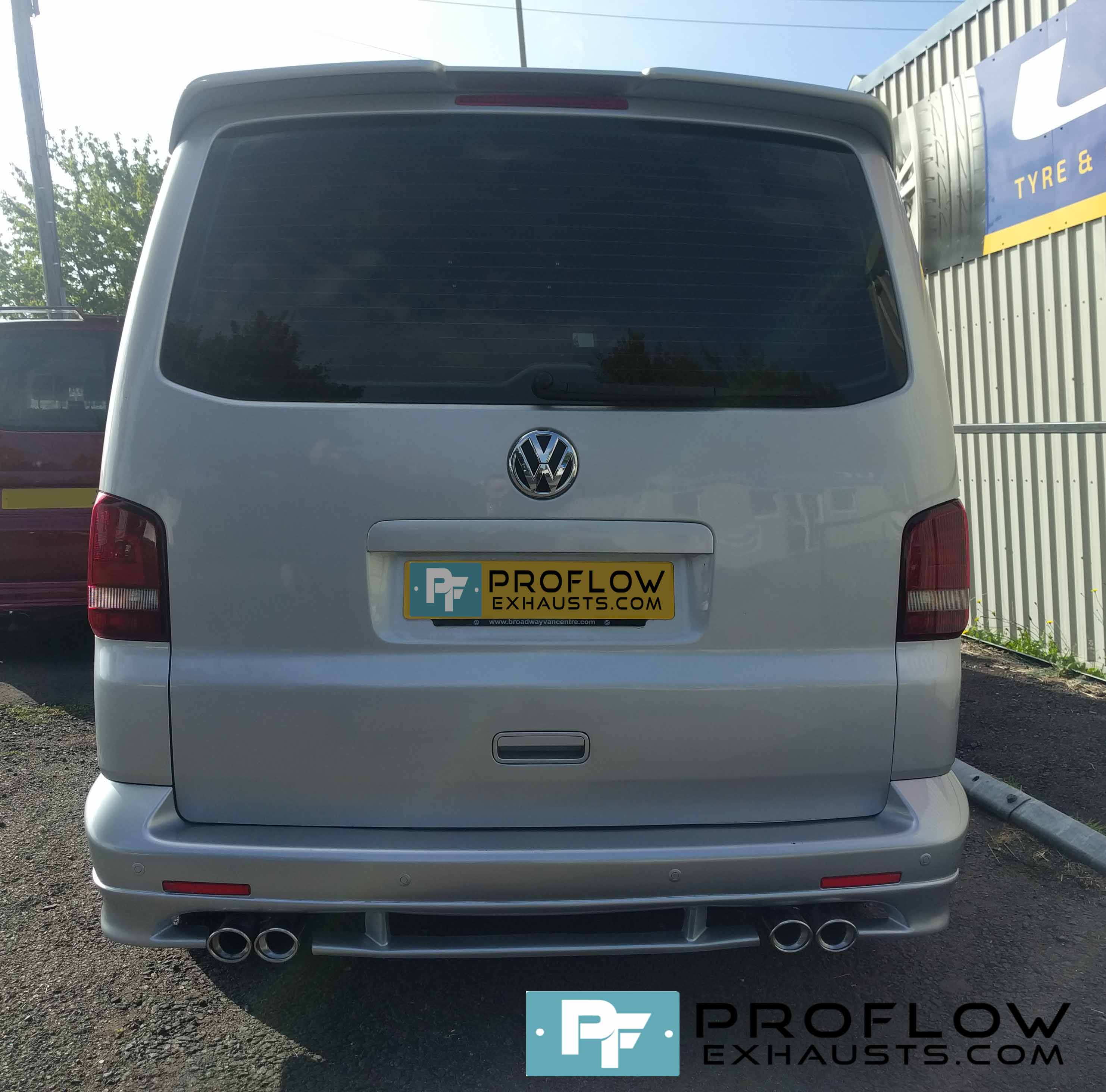 VW T5 Silver Transporter fitted with a Proflow Stainless Steel Exhaust