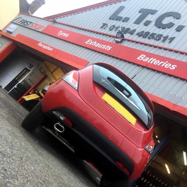 Proflow Exhausts Stainless Steel Back Box fitted to a Chrysler Ypsilon
