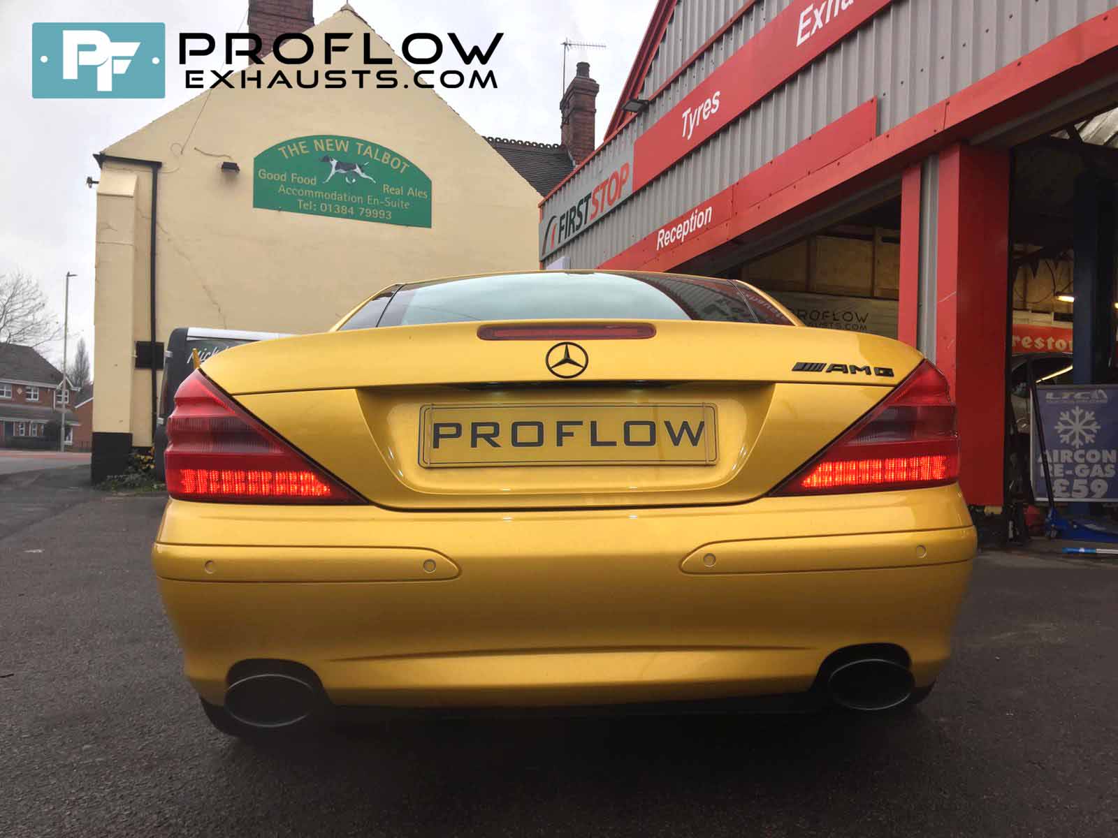 Proflow Exhausts Resonator Delete Dual Tailpipes Mercedes SL500