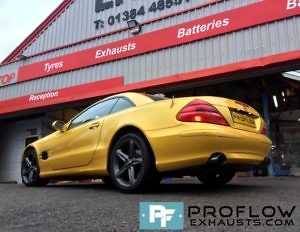 Proflow Exhausts Proflow Exhausts Mercedes SL500 Resonator Delete And Black Tip Tailpipes (2)